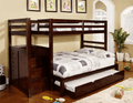 B1890 Single/Double Wooden Stair Bunk bed