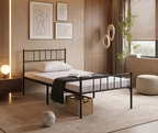IFDC IF-158 Black Metal Platform Bed