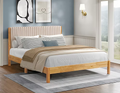IFDC IF-5598 Beige/Wood Platform Bed