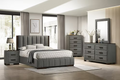 IFDC IF-Dylan Dark Grey Platform Bed
