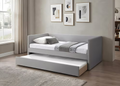 306 Grey Upholstered Daybed with Trundle