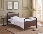 IFDC IF-5255 Wood and Steel Platform Bed