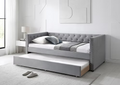 309 Grey Upholstered Daybed with Trundle