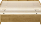 IFDC IF-5346 Natural Oak Wood Low-Profile Platform Bed