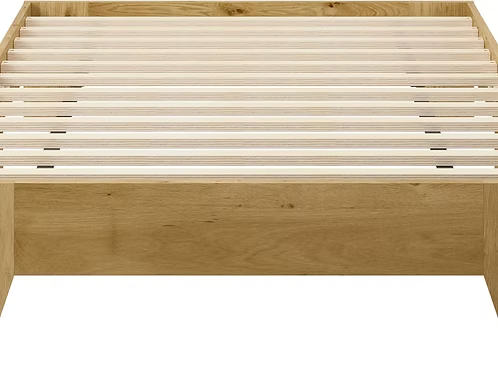 IFDC IF-5346 Natural Oak Wood Low-Profile Platform Bed