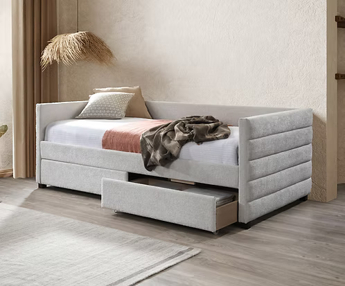 302 Grey Upholstered Daybed with Storage