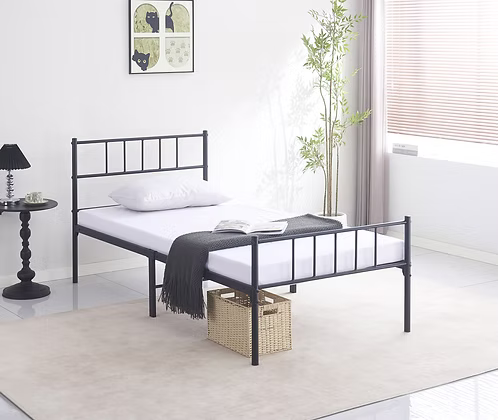 IFDC IF-158 Black Metal Platform Bed