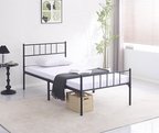 IFDC IF-158 Black Metal Platform Bed