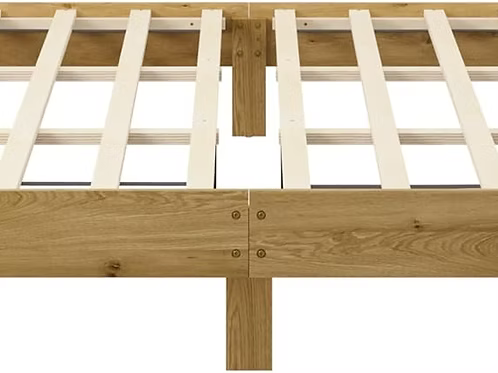IFDC IF-5346 Natural Oak Wood Low-Profile Platform Bed