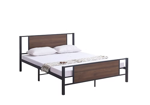 IFDC IF-5275 Wood and Steel Platform Bed