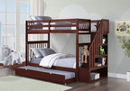 IF 1845 Espresso Twin Over Twin Bunk Bed with Storage