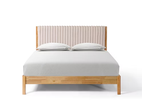 IFDC IF-5598 Beige/Wood Platform Bed