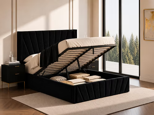 IFDC IF-5873 Black Hydraulic Lift Storage Platform Bed