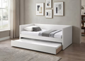 307 Creme Upholstered Daybed with Trundle