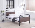 IFDC IF-5255 Wood and Steel Platform Bed