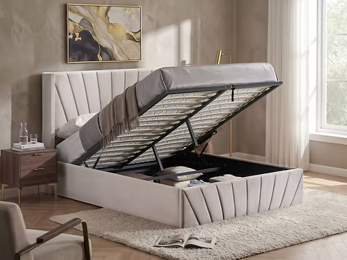IFDC IF-5872 Beige Hydraulic Lift Storage Platform Bed