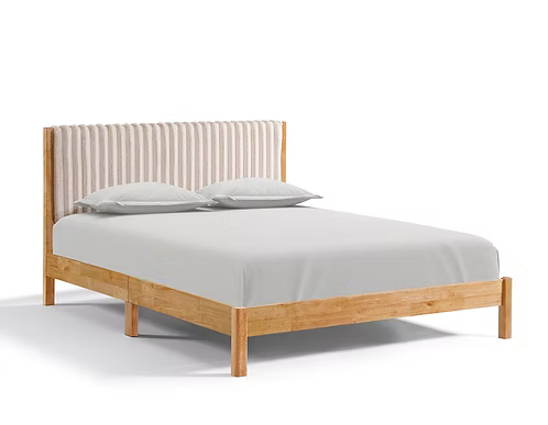 IFDC IF-5598 Beige/Wood Platform Bed