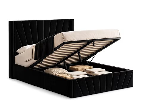 IFDC IF-5873 Black Hydraulic Lift Storage Platform Bed