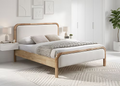IFDC IF-5928 Beige/Wood Platform Bed