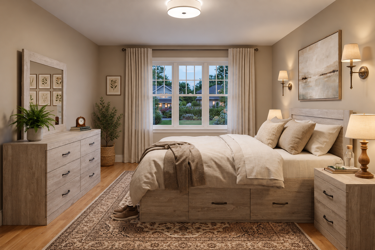 5700 Canadian-Made Storage Bedroom Set with Side & Footboard Drawers