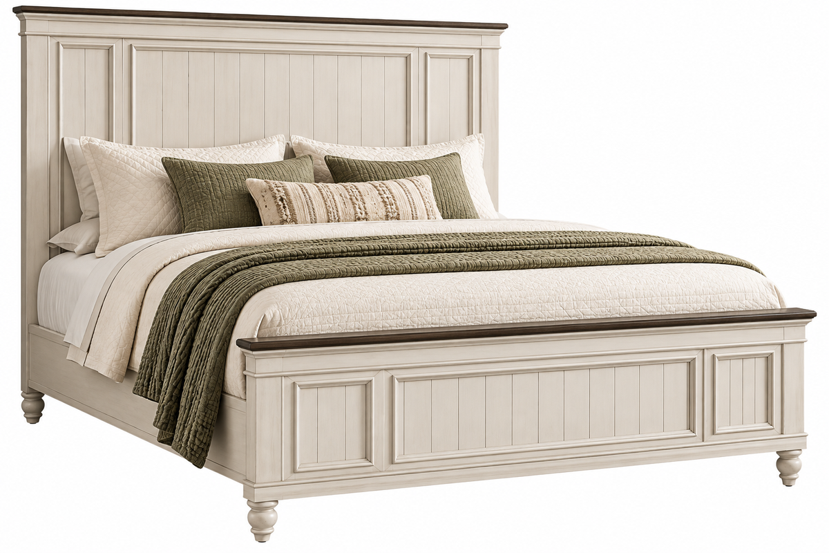 Global Furniture Antique White Two Tone Bedroom Set