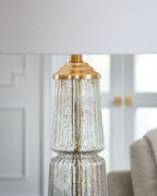 Bakersboro - Glass Table Lamp - Clear / Gold Finish