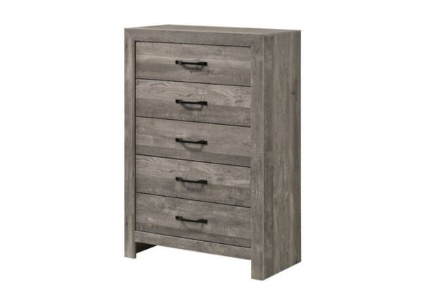 Charlotte Modern Farmhouse Bedroom Set with LED Lights & USB Ports