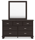 Covetown - Dresser And Mirror - Dark Brown
