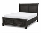 Dark Grey Sleigh Storage Bedroom Set