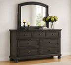 Dark Grey Sleigh Storage Bedroom Set