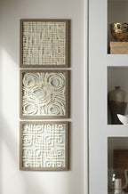 Odella - Wall Decor Set (Set of 3) - Cream / Taupe