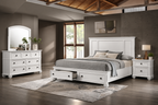 Global Furniture White Storage Bedroom Set