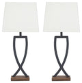 Makara - Metal Table Lamp (Set of 2) - Black / Brown