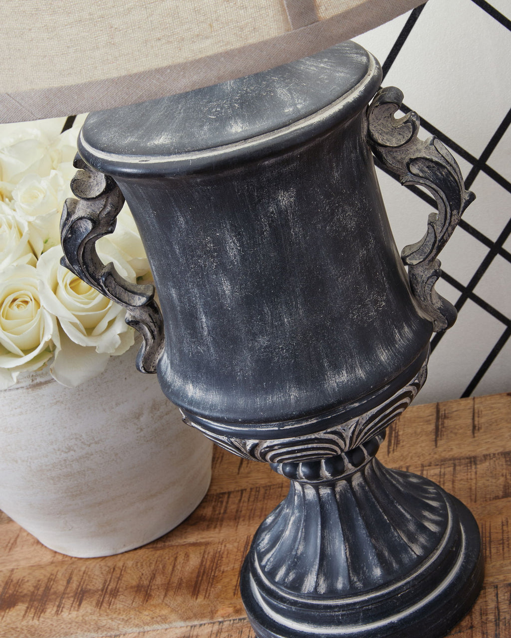 Morvanford - Poly Table Lamp - Antique Black