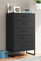 Socalle - Five Drawer Chest - Black