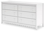 Hallityn - Six Drawer Dresser - White