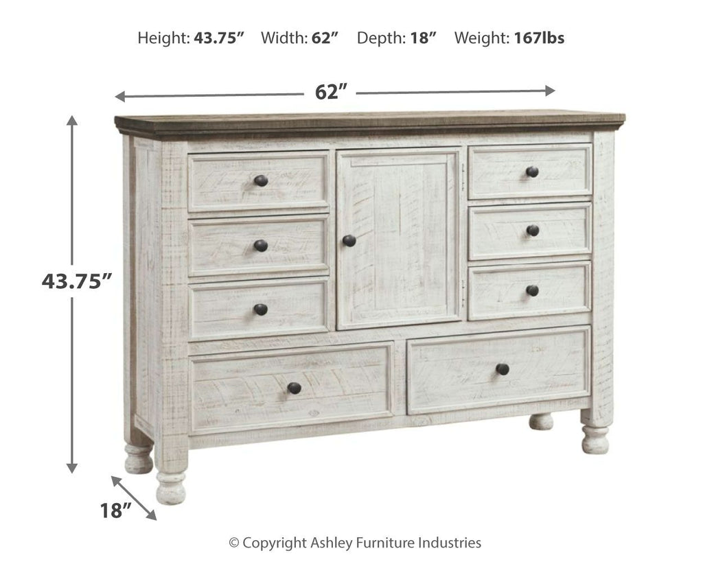 Havalance - Dresser - White / Gray