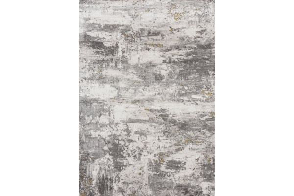 Fancy Grey/Gold Area Rug