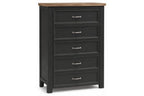 Global Black Two-Tone Bedroom Set
