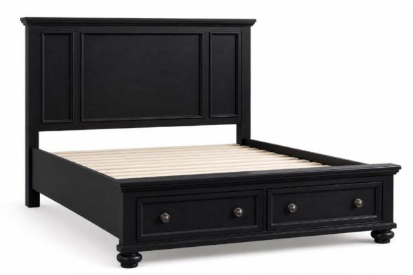 Global Furniture Matte Black Storage Bedroom Set
