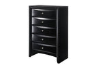Global Black Bookcase Storage Bedroom Set