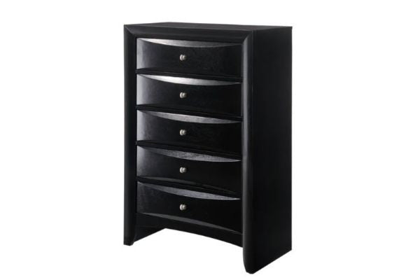 Global Black Bookcase Storage Bedroom Set
