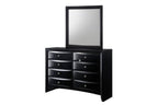 Global Black Bookcase Storage Bedroom Set