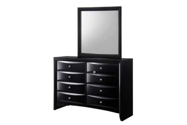 Global Black Bookcase Storage Bedroom Set
