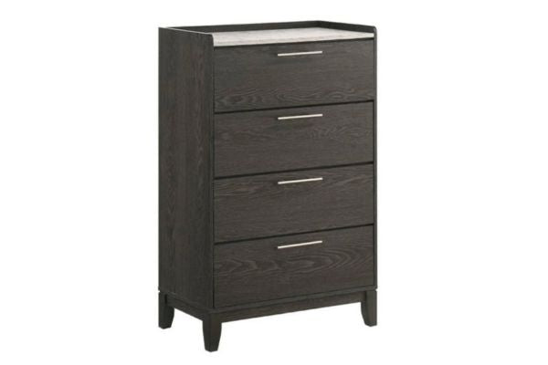 Global Furniture HD101 Dark Grey Bedroom Set with Faux Marble Tops – Single, Double or Queen