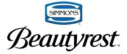 Simmons Beautyrest logo on a plain white background, with the Simmons shield emblem above the black Beautyrest wordmark.