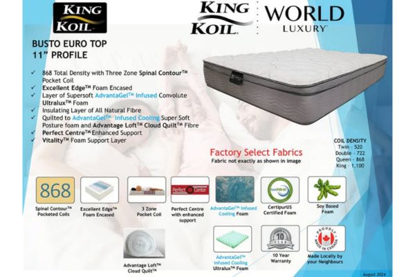 King Koil 10" Busto Medium Firm Mattress