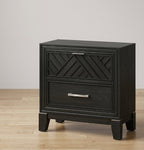 Global Furniture Black Lattice Storage Bedroom Set