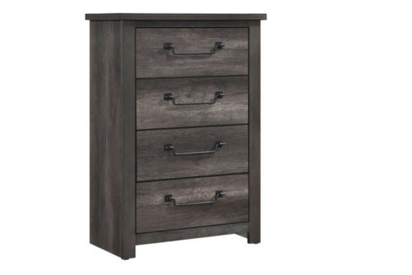 Lenior 1342 Distressed Grey Storage Bedroom Set – Queen or King Platform Bed