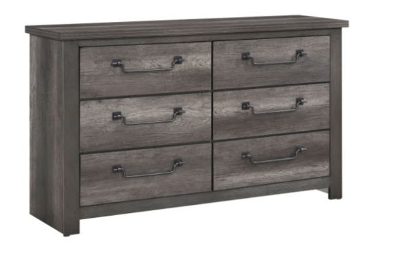 Lenior 1342 Distressed Grey Storage Bedroom Set – Queen or King Platform Bed